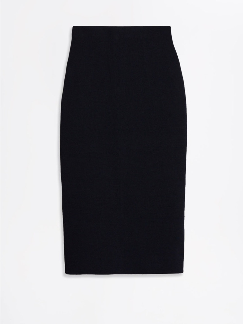 St.John Slit Nina Skirt In Santa Roma Knit Black Classic Pencil Tailored Sz 8